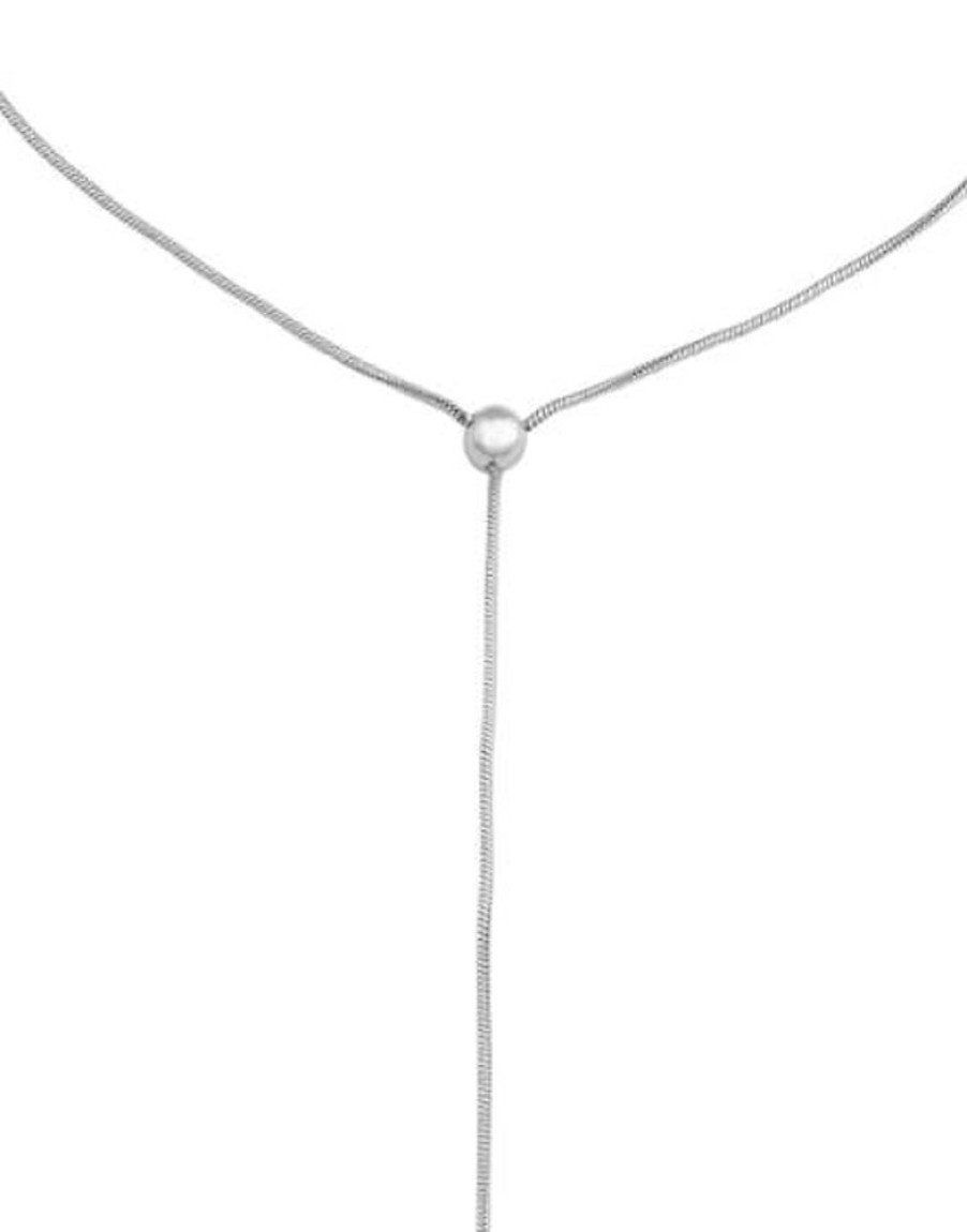 MAJORICA Adjustable Steel Necklace Aura With Nuage Pearl | Pearl Chain Necklaces