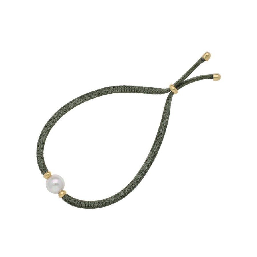 MAJORICA Sifnos Adjustable Uni Elastic Bracelet Olive Green | Elastic Bracelets