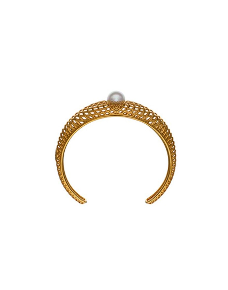 MAJORICA Openwork Etna Large Bangle In Gold-Plated Silver | Bangle Bracelets