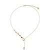 MAJORICA Algaida Short Necklace Golden With Pearl And Amber Murano Glass | Pearl Chain Necklaces