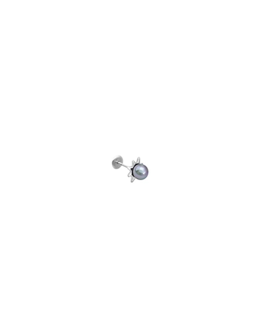 MAJORICA Cos Collection Sun Earring With 4Mm Gray Pearl | Piercings