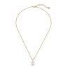 MAJORICA Golden Silver Pendant Selene With 10Mm White Pearl And Zircons | Pendants With Chain