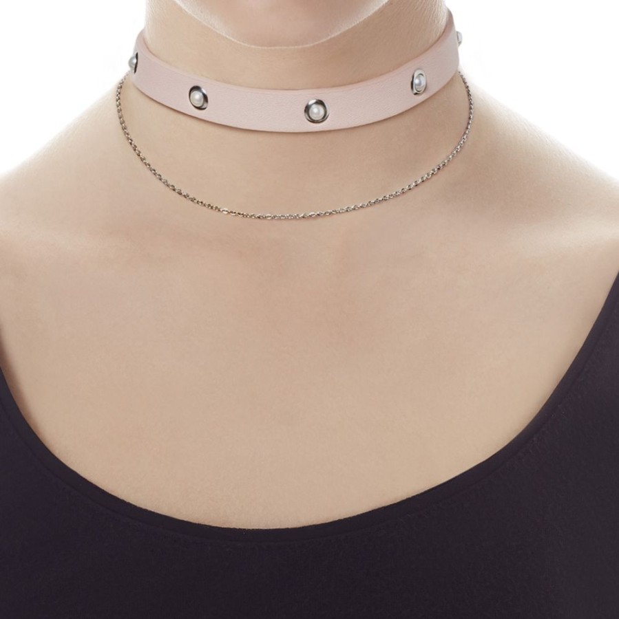 MAJORICA Pink Choker Necklace Moonlight | Pearl Chokers