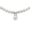 MAJORICA Silver Pearl Necklace Lilit With Zircons 8Mm 43Cm | Pearl Chokers