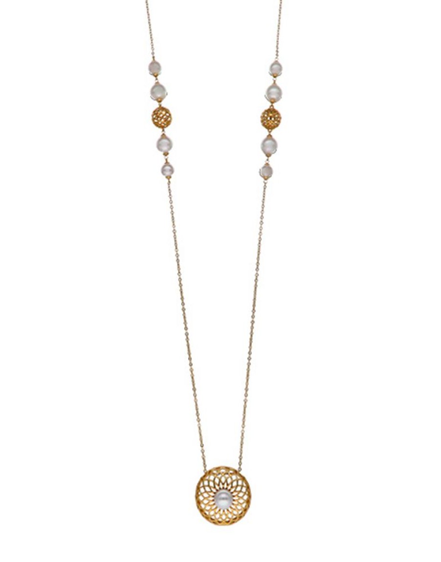 MAJORICA Etna Necklace In Gold-Plated Silver | Pendants With Chain