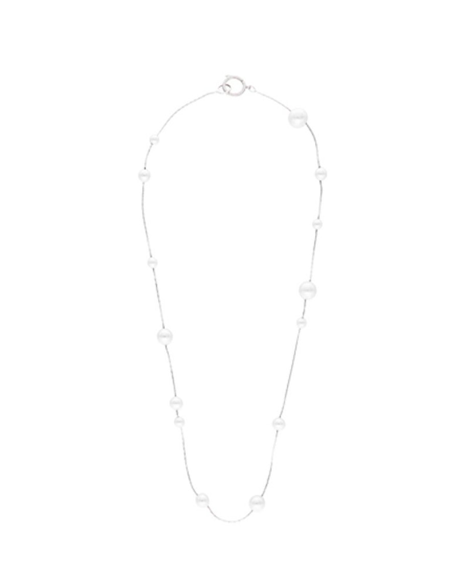 MAJORICA Dangle Necklace Strung With Round Pearls 40Cm | Wedding Necklaces